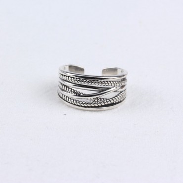 Vintage Twist-shaped Open Ring