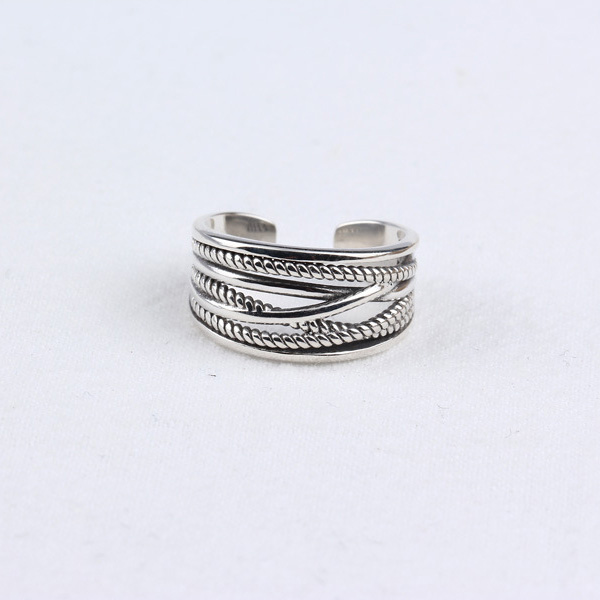 Vintage Twist-shaped Open Ring