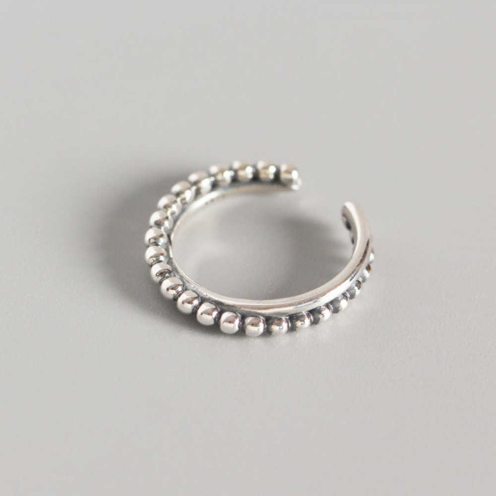 Vintage Dotted Line Open Ring - MLYH142