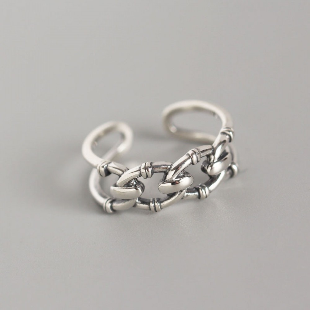 Vintage Chain Shaped Open Ring - MLYH149