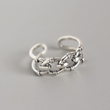 Vintage Chain Shaped Open Ring