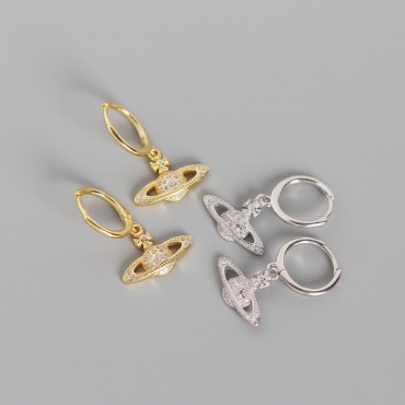 Elegant Saturn Dangle Earrings