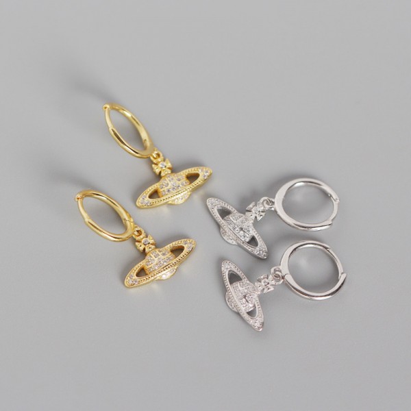 Elegant Saturn Dangle Earrings