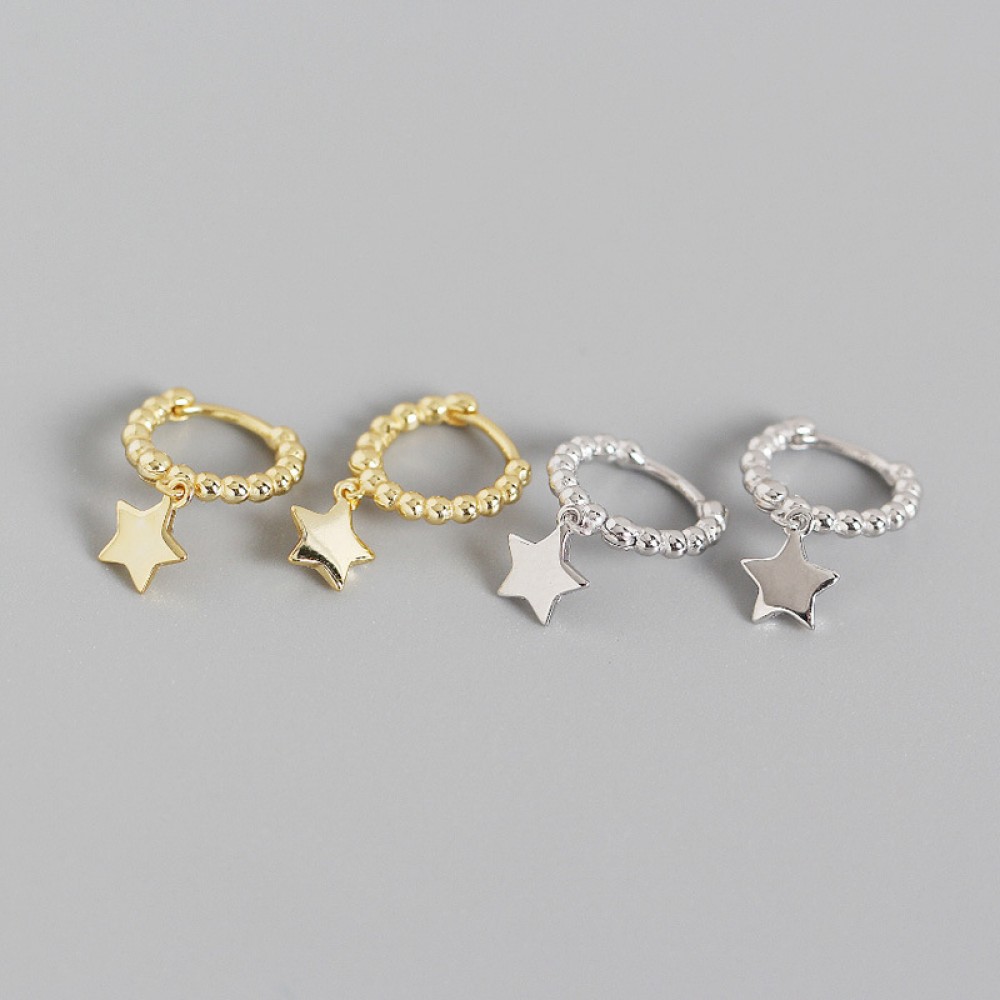 Minimalist Beads and Star Dangle Earrings - MLYH178