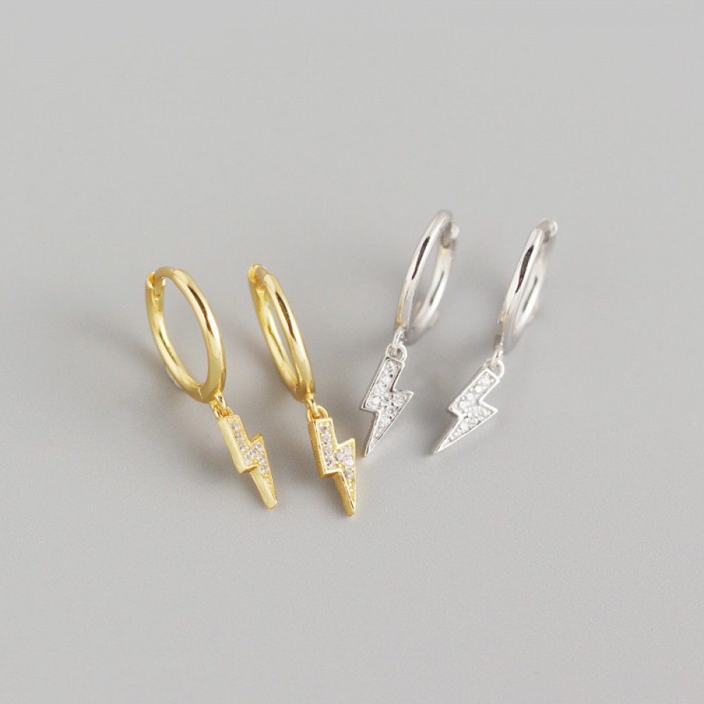 Fashion Pave Lightning Dangle Earrings - MLYH184
