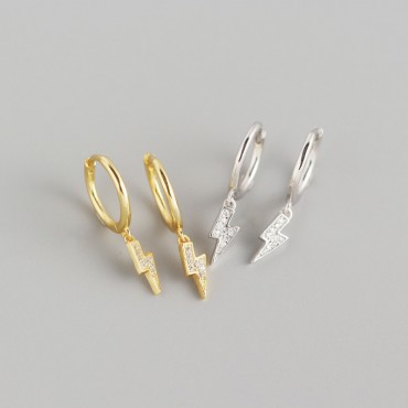 Fashion Pave Lightning Dangle Earrings