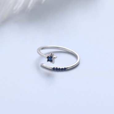 Sparkling Shooting Star Open Ring
