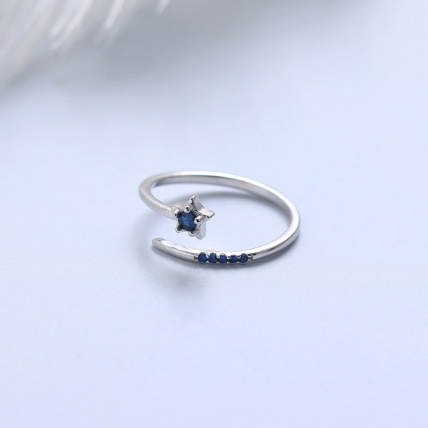 Sparkling Shooting Star Open Ring
