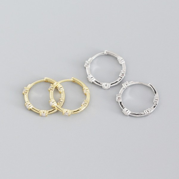 Exaggerated Beaded Hoop Earrings