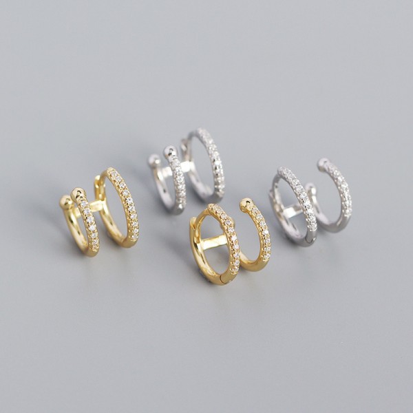 Double Layer Circles Hoop Earrings