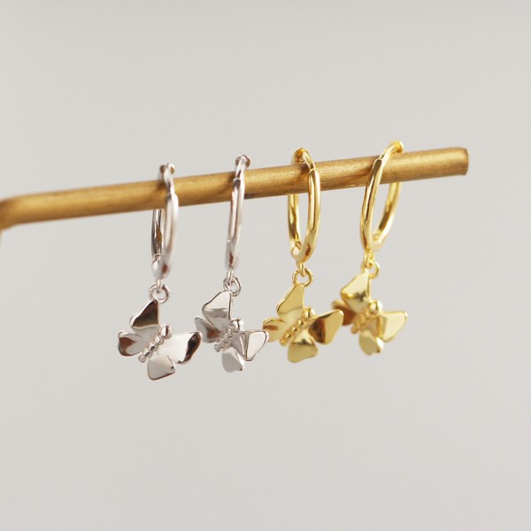 Minimalist Butterfly Dangle Earrings