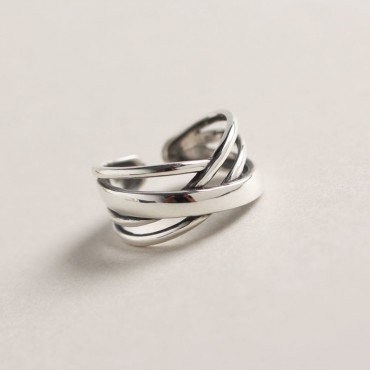 Irregular Lines Wrapped Open Ring