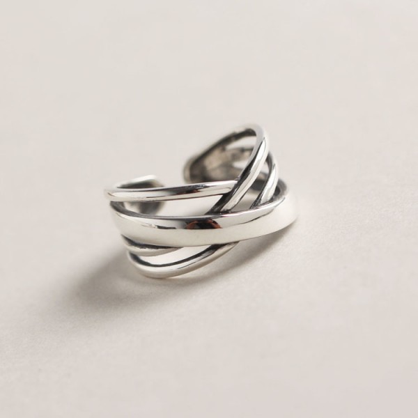 Irregular Lines Wrapped Open Ring