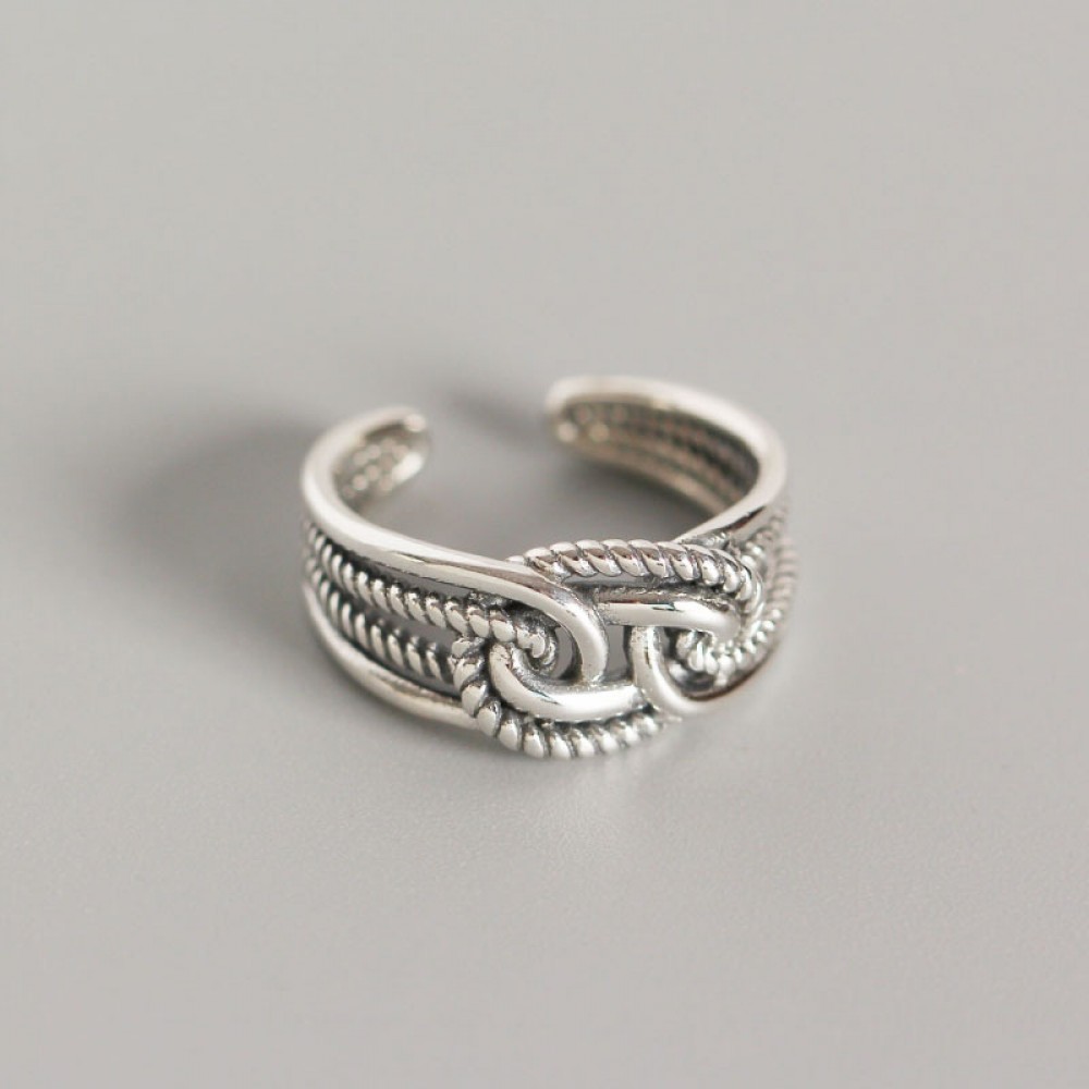 Vintage Braided Knot Open Ring - MLYH215