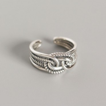 Vintage Braided Knot Open Ring