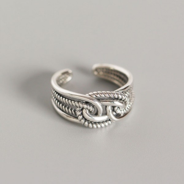 Vintage Braided Knot Open Ring
