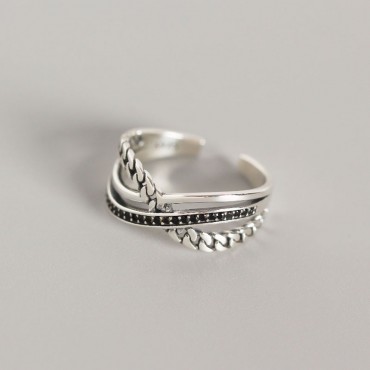 Vintage Triple Cross Open Ring