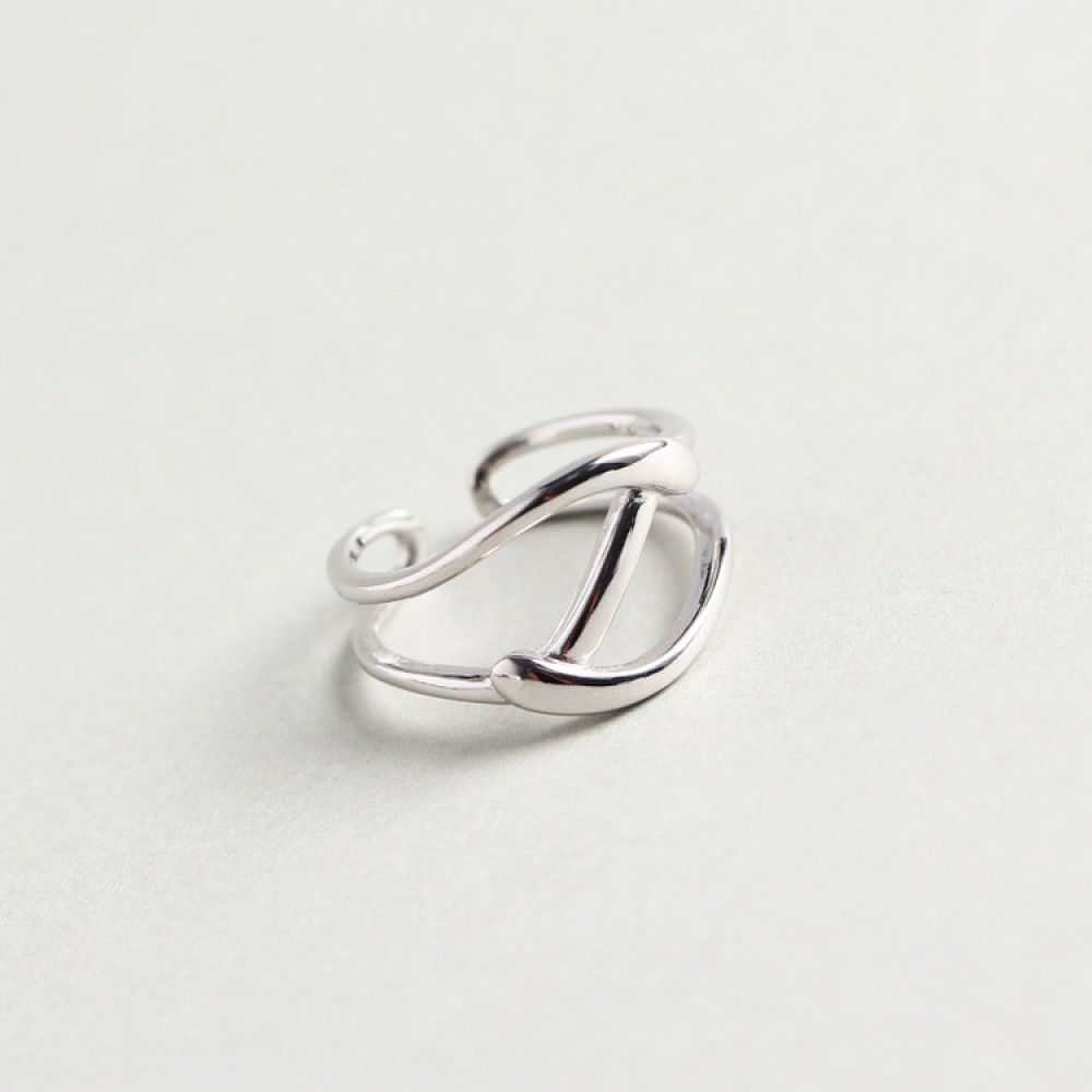 Exaggerated Lines Open Ring - MLYH221