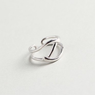 Exaggerated Lines Open Ring