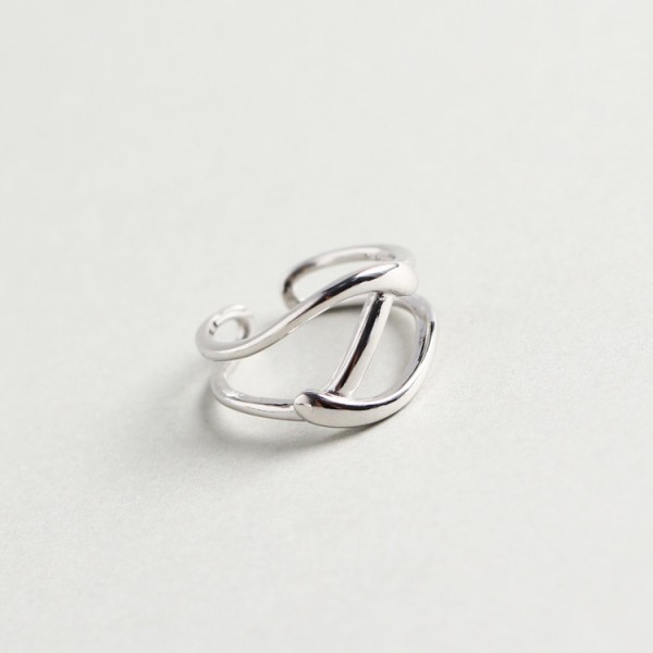 Exaggerated Lines Open Ring
