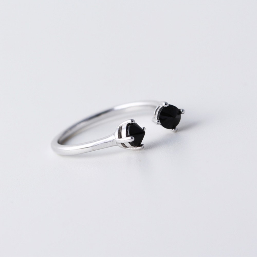 Two-end Gemstone Open Ring - MLYH224