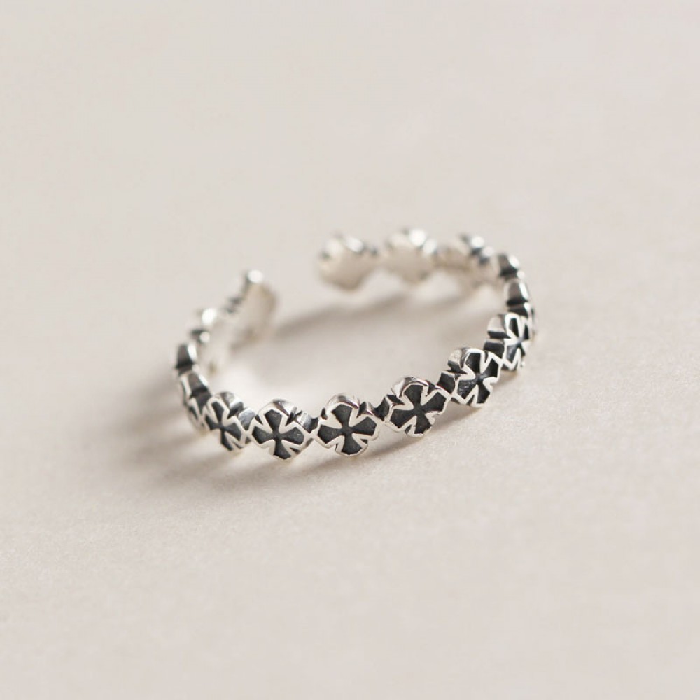 Vintage Gothic Cross Open Ring - MLYH225