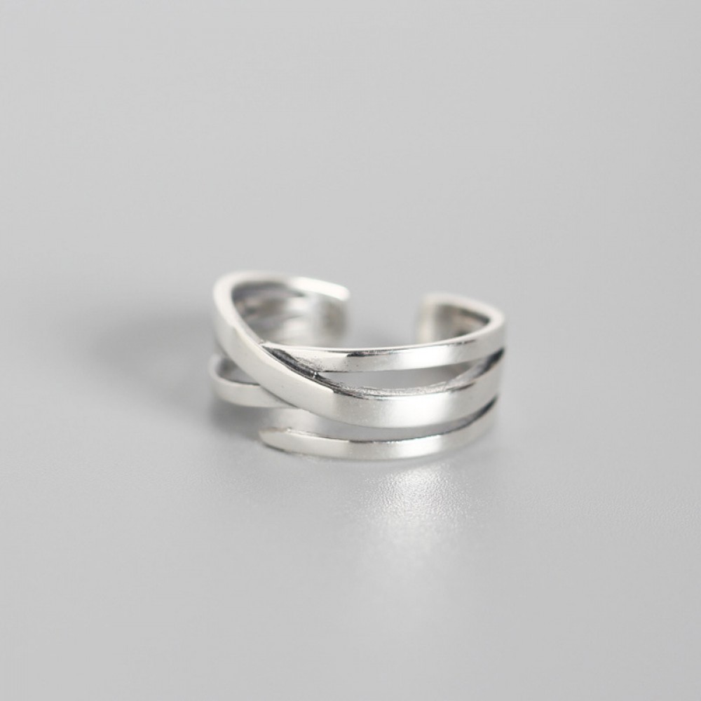 Multi-Layered Crosshatch Open Ring - MLYH228