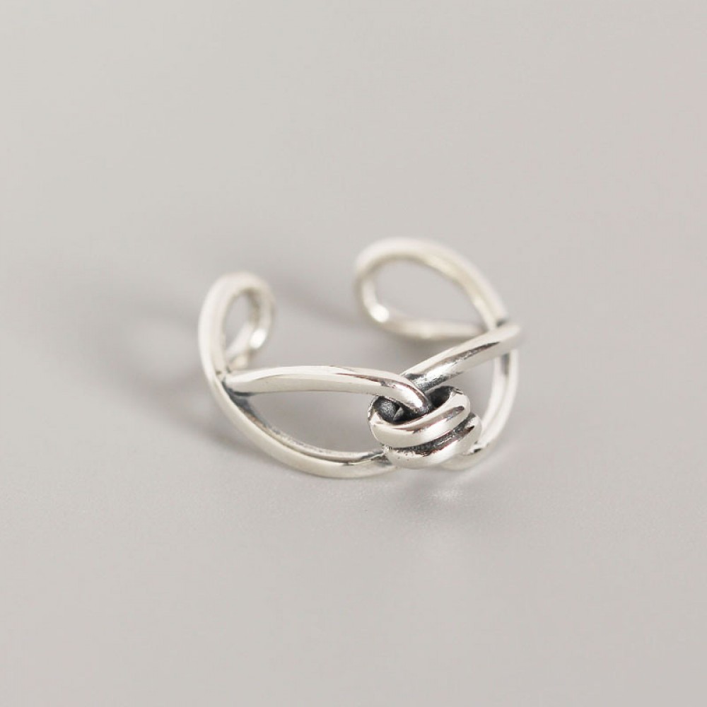 Vintage Line Knot Open Ring - MLYH245