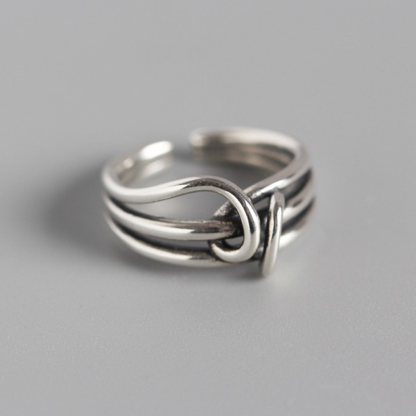 Multi-line Knotted Open Ring