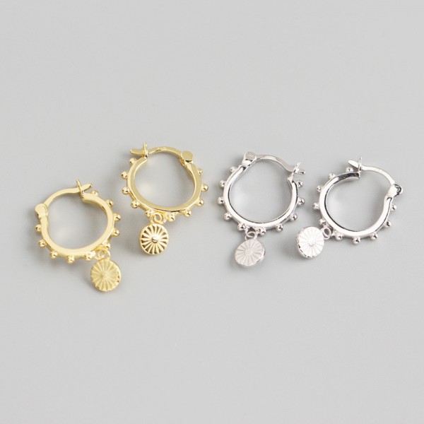 Elegant Beads and Sun Dangle Earrings