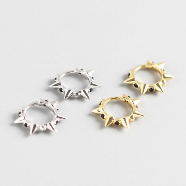 Punk Style Rivet Hoop Earrings