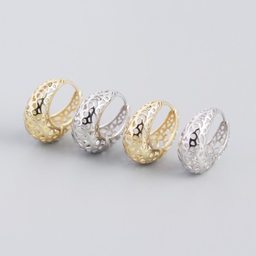 Hollow Irregular Pattern Hoop Earrings