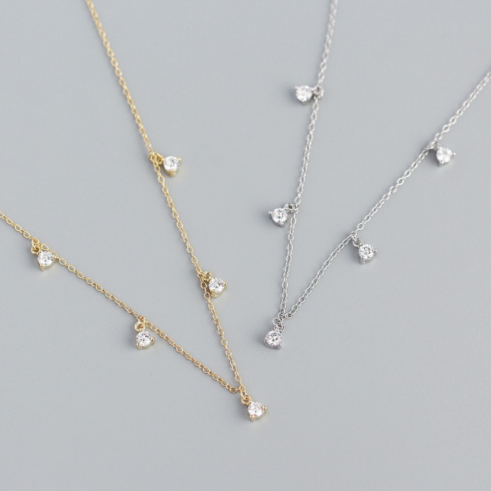Minimalist Beaded Gemstone Necklace - MLYH290