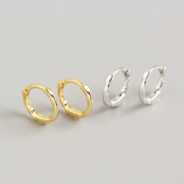 Simple Knotted Cable Hoop Earrings