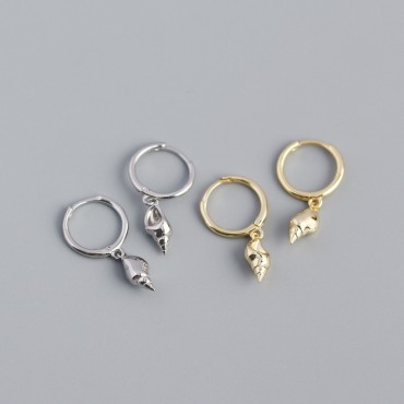 Elegant Conch Dangle Earrings