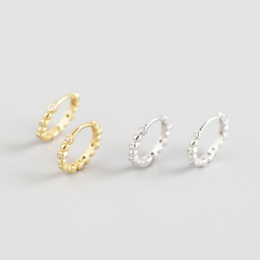 Statement Beaded and Gem Hoop Earrings