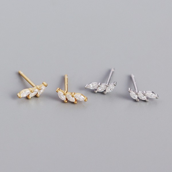 Sparkling Wing Shaped Stud Earrings