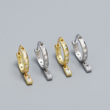 Elegant Stars Row Dangle Earrings