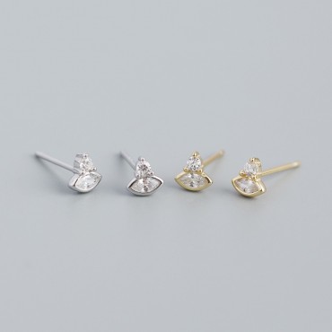 Shining Eye Shaped Stud Earrings