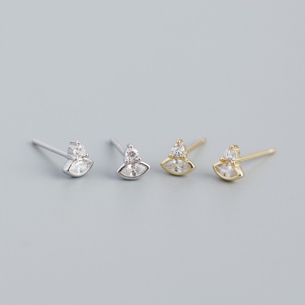 Shining Eye Shaped Stud Earrings