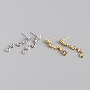 Tassel Irregular Beads Dangle Earrings