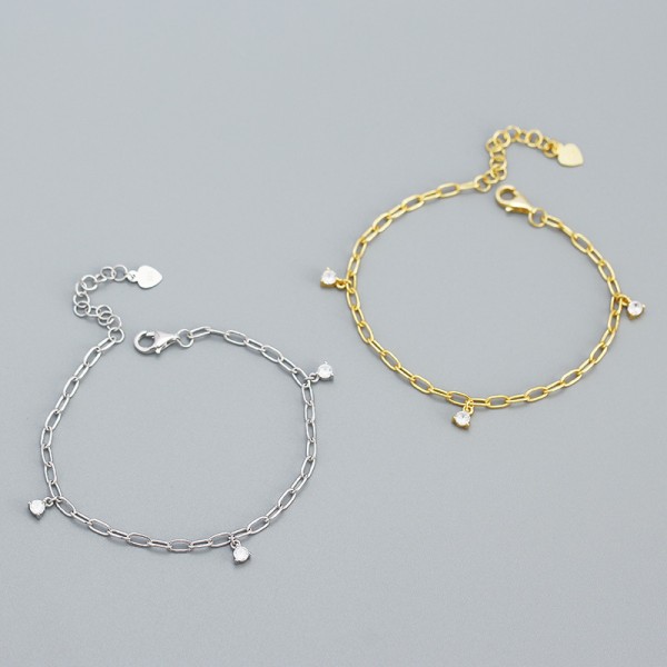 Sweet Heart Clasp Chain Bracelet
