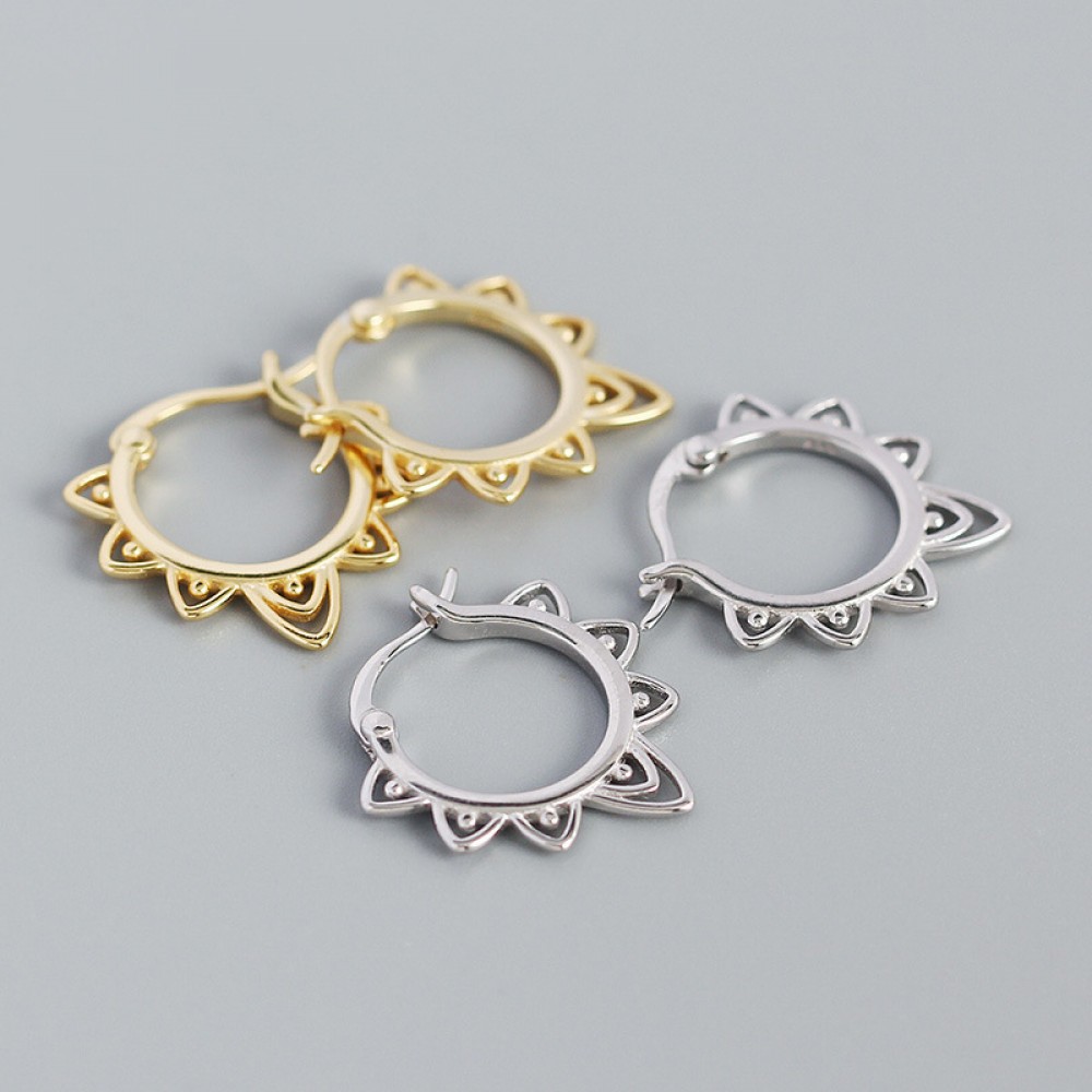 Statement Hollow Triangle Hoop Earrings - MLYH339