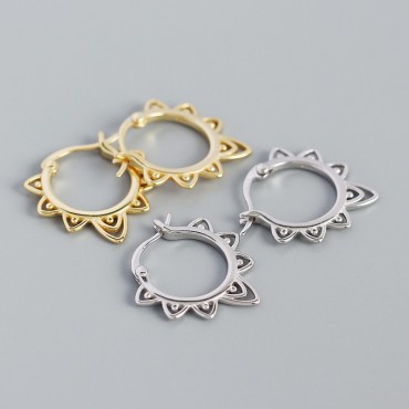 Statement Hollow Triangle Hoop Earrings
