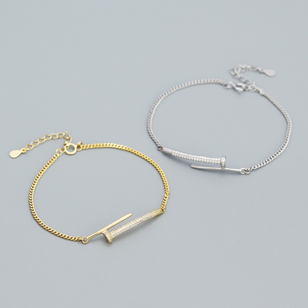 Elegant Pave Nail Bracelet - MLYH356