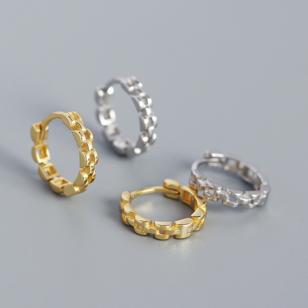Vintage Watch Strap Hoop Earrings - MLYH388