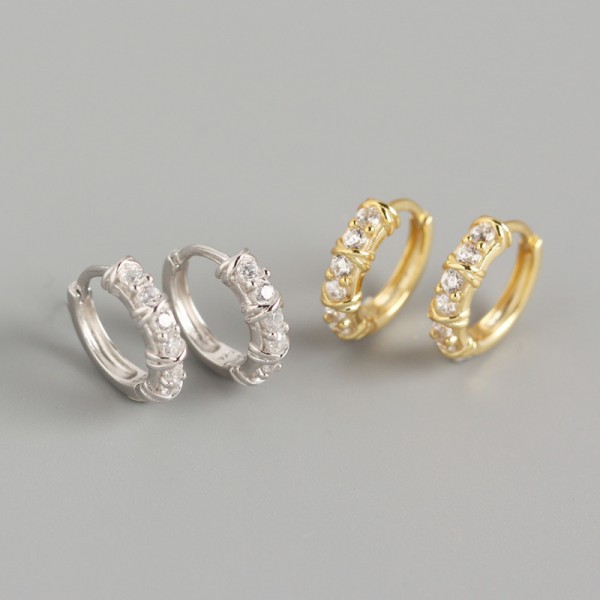 Sparkling Beaded Rhinestone Hoop Earrings