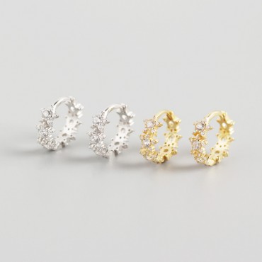 Sparkling Stars Hoop Earrings