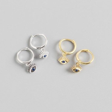Elegant Blue Eye Dangle Earrings