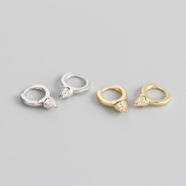 Punk Pave Rivet Hoop Earrings